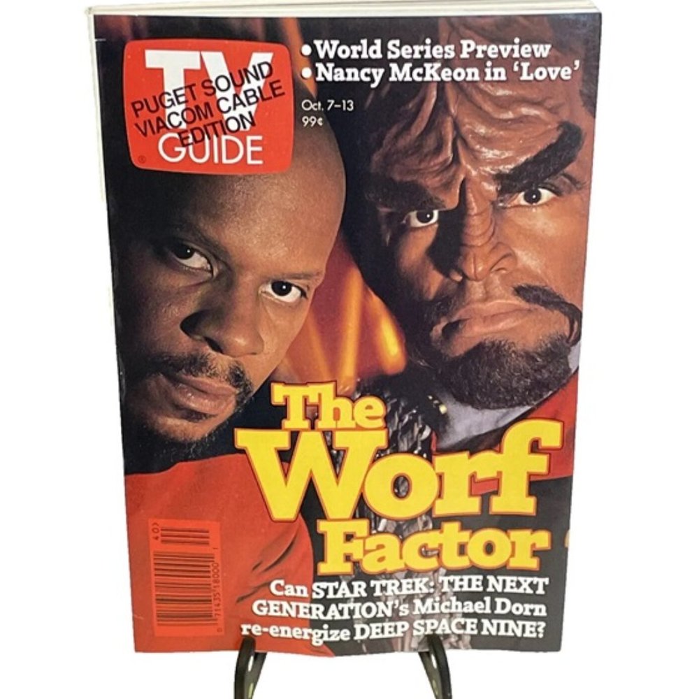 TV Guide The Worf Factor Star Trek October 7-13 1995 Puget Sound Viacom Cable Ed